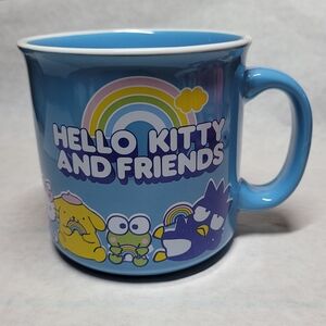 Sanrio HELLO KITTY AND FRIENDS Coffee Tea 20oz Ceramic Mug Cup Blue - NEW